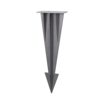 V-TAC földbe szúrható tüske SKU 24092 oszlophoz, sötét szürke, 27 cm, alumínium - SKU 24095 kép