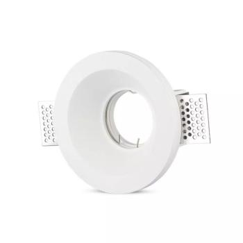 V-TAC GU10 LED spotlámpa keret, fehér fix lámpatest - SKU 3640 kép