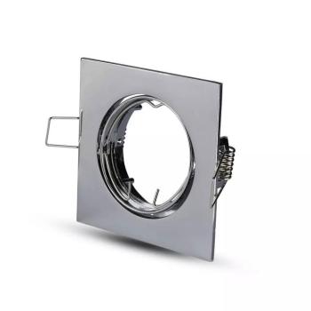 V-TAC GU10 LED spotlámpa keret, króm billenthető lámpatest - SKU 3592 kép