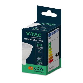 V-TAC GU5.3-MR16 LED spot égő 6W hideg fehér 38° - SKU 23888 kép