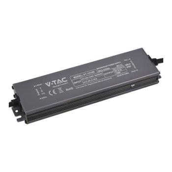 V-TAC IP67 slim fémházas LED tápegység 12V 100W 8.3A - SKU 24264 kép