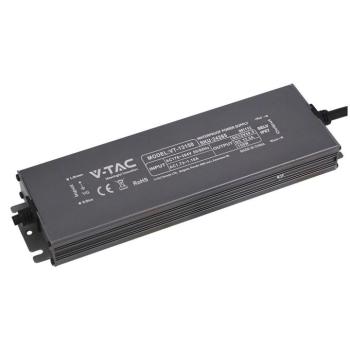 V-TAC IP67 slim fémházas LED tápegység 12V 150W 12.5A - SKU 24265 kép