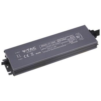 V-TAC IP67 slim fémházas LED tápegység 12V 200W 16.5A - SKU 24266 kép