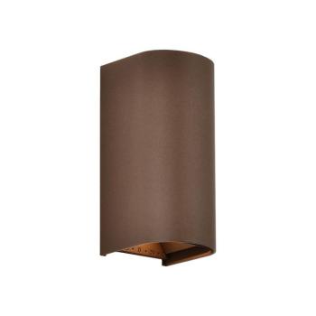 V-TAC kültéri, kétirányú félkör 10W corten barna fali LED lámpa, CCT - SKU 24350 kép