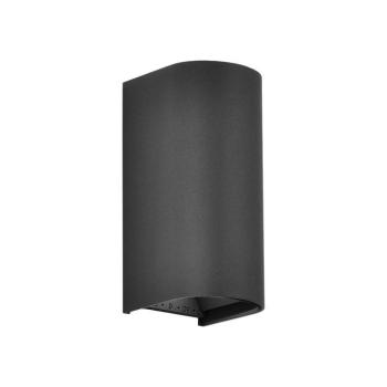 V-TAC kültéri, kétirányú félkör 10W fekete fali LED lámpa, CCT - SKU 24349 kép