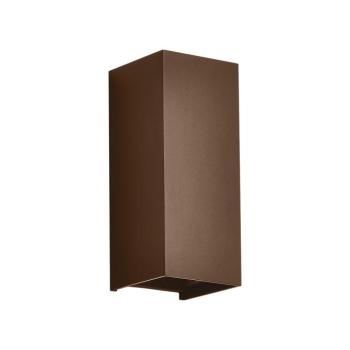 V-TAC kültéri, kétirányú szögletes 10W corten barna fali LED lámpa, CCT - SKU 24347 kép