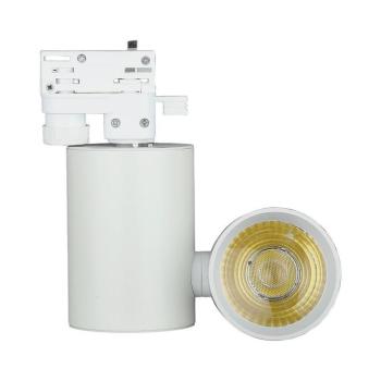 V-TAC LED sínes spotlámpa állítható CRI>95 15W meleg fehér, fehér házzal - SKU 1298 kép