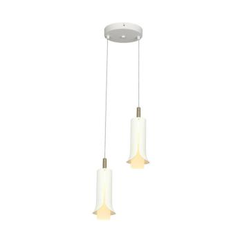 V-TAC mennyezeti dekoratív kerek 2x5W LED lámpatest, meleg fehér, homokfehér - SKU 24135 kép