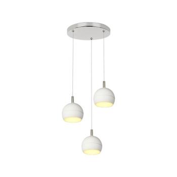 V-TAC mennyezeti dekoratív kerek 3x10W LED lámpatest, kerámia és fém, meleg fehér, fehér - SKU 24129 kép