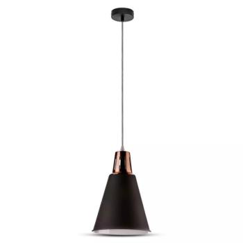 V-TAC modern csillár, homokfekete és réz függeszték E27 foglalattal - SKU 3700 kép