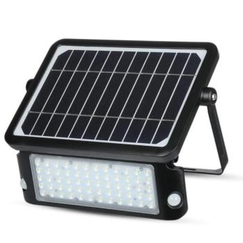 V-TAC napelemes mozgásérzékelős LED reflektor 10W természetes fehér 110 Lm/W - SKU 9869 kép