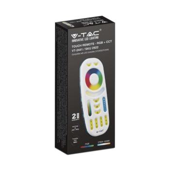 V-TAC RGB+CCT 4 zónás rádiófrekvenciás LED szalag érintőgombos távirányító - SKU 2922 kép