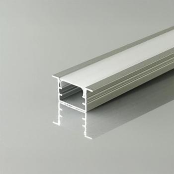 V-TAC süllyeszthető alumínium LED szalag profil fehér fedlappal 21x10mm, 2m hosszú - SKU 24297 kép