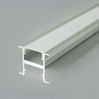 V-TAC süllyeszthető alumínium LED szalag profil fehér fedlappal 24x10mm, 2m hosszú - SKU 24106 kép