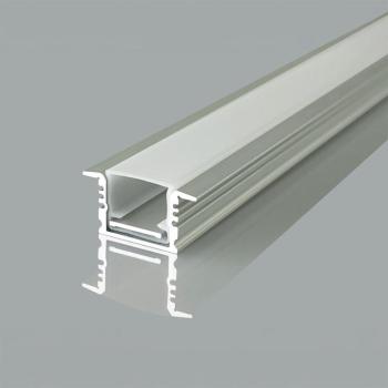 V-TAC süllyeszthető alumínium LED szalag profil fehér fedlappal 25x13mm, 2m hosszú - SKU 24105 kép