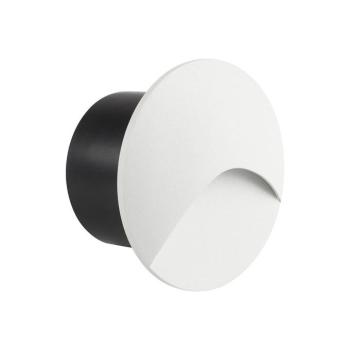 V-TAC süllyeszthető kerek IP65 3W LED lépcsővilágítás, fehér alumínium, meleg fehér - SKU 24230 kép