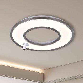 Valeria LED mennyezeti lámpa, szürke, csiszolt felület, Ø 60 cm, fém kép