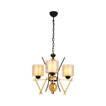 VARANA láncos csillár 3xE27/40W/230V fekete/arany 301AUR1229 kép