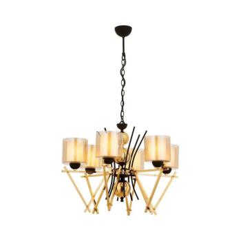 VARANA láncra akasztott csillár 6xE27/40W/230V fekete/arany 301AUR1231 kép
