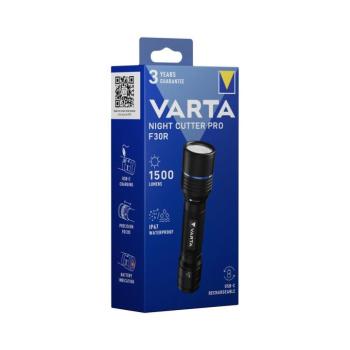Varta 18921101111 - LED újratölthető zseblámpa NIGHT CUTTER PRO F30R LED/USB IP67 18921101111 kép