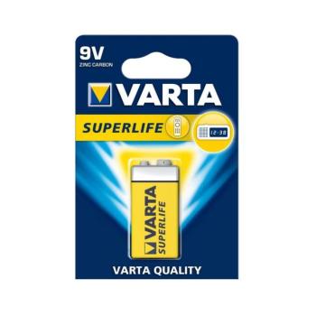 Varta 2022 - 1 db cink-szén elem SUPERLIFE 9V 2022101411 kép