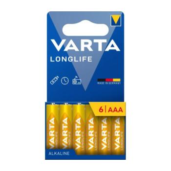 Varta 4103101746 - 6 db LONGLIFE AAA alkáli elem 1,5V 4103101746 kép