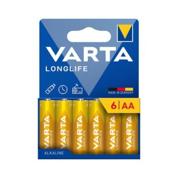 Varta 4106101736 - 6 db LONGLIFE AA 1,5V alkáli elemek 4106101736 kép