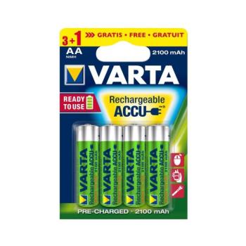 Varta 5675 - 3+1 db Tölthető elem ACCU AA Ni-MH/2100mAh/1,2V 56706101494 kép