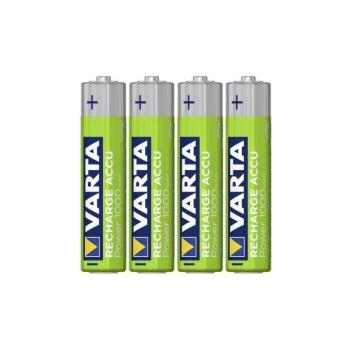 VARTA 5703 akkumulátor AAA, NiMH akkumulátor, mini ceruza, 1000 mAh kapacitás, RTU – feltöltött és használatra kész, 4 db/csomag kép