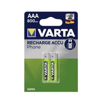 Varta 58398 - 2 db újratölthető AAA NiMH akkumulátor 800mAh 1,2V 58398101402 kép