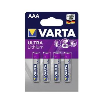 Varta 6103301404 - 4 db Lítium elem ULTRA AAA 1,5V 6103301404 kép