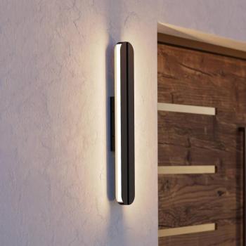 Vascella LED kültéri falilámpa, fekete, szélesség 60 cm, fém kép