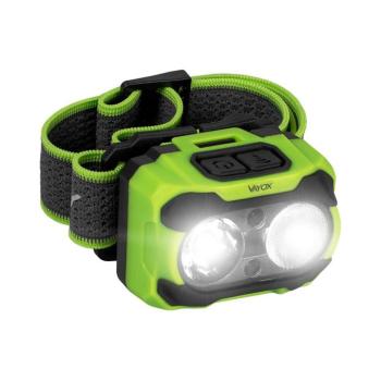 Vayox LED fényerőszabályozható újratölthető fejlámpa LED/10W/5V/3xAAA IP44 600 lm 1200 mAh VA0361 kép