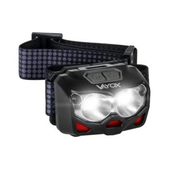 Vayox LED újratölthető fejlámpa szenzorral 2xLED/5W/5V/3xAAA IP65 500 lm 1200 mAh VA0078 kép
