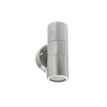 VEGAS kültéri fali lámpa, 2xGU10, Φ60x160x93mm, IP44, rozsdamentes acél, nikkel, 3240550 VITO kép