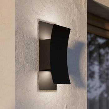 Verdolino LED kültéri falilámpa, fekete, magasság 28 cm, fém kép