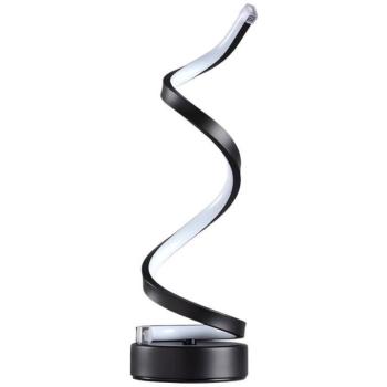 Verk 12356 dizájnos spirál LED éjjeli lámpa, fekete
