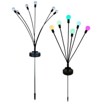 Verk 12396 napelemes LED kerti lámpa, 6 db RGB gömb, 70cm, 2 db kép