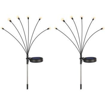 Verk 12397 napelemes kerti lámpa alkonykapcsolóval 6 LED, 70cm, 2 db kép