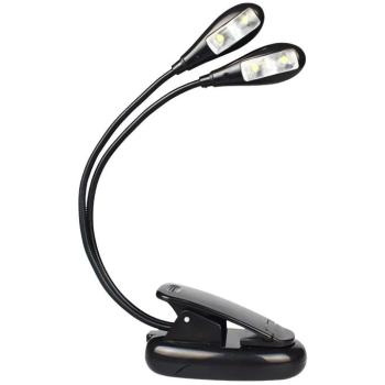 VERK 27414 Csíptetős dupla LED lámpa, 4 LED