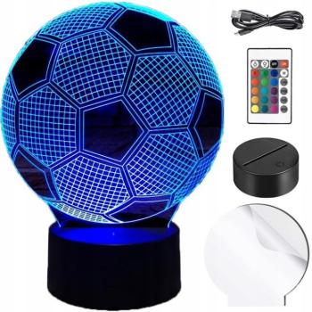 VERK 3D éjszakai LED lámpa - focilabda
