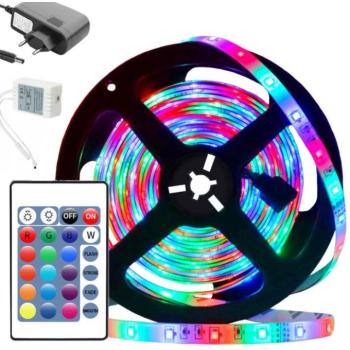 VERK RGB LED szalag + távirányító, IP65 vízálló, 5 m kép