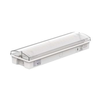 Vészkijárat jelző falra szerelhető LED lámpa 24 órás töltési idő, 3w, 6400K, hideg fehér, 130lm, 120°, fehér, CRI>80, IP65, V-TAC, 7687 kép
