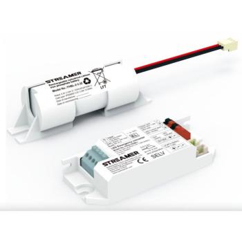 Vészvilágítás meghajtó , inverter , AC220-240V, DC20-42V , 1W , 3 órás készenlét idő , kézi teszt funkció , STREAMER kép