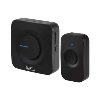 Vezeték nélküli elemes ajtócsengő 3xAAA IP56 fekete P5728 kép