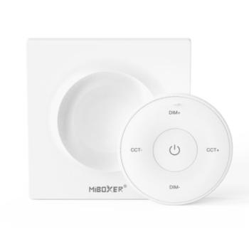 Vezeték nélküli , elemes , fali , érintős , dimmer , tavirányító , mágneses , 2.4GHz , rádiófrekvenciás , CCT , fehér , Miboxer (Mi-Light) , K2 kép