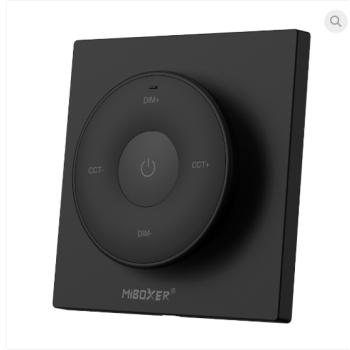 Vezeték nélküli , elemes , fali , érintős , dimmer , tavirányító , mágneses , 2.4GHz , rádiófrekvenciás , CCT , fekete , Miboxer (Mi-Light) , K2B kép