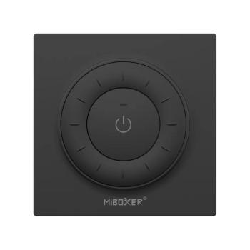 Vezeték nélküli , elemes , fali , tekerős , fali konzollal , dimmer , tavirányító , mágneses , 2.4GHz , rádiófrekvenciás , CCT , fekete , Miboxer (Mi-Light) , K3-B kép
