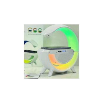 Vezeték nélküli RGB LED lámpa, Bluetooth hangszóróval, 15W vezeték nélküli gyorstöltés