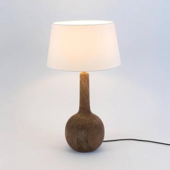 VEZZANA asztali világítás, természetes/ecru, magasság 47 cm, mangófából, E27 kép